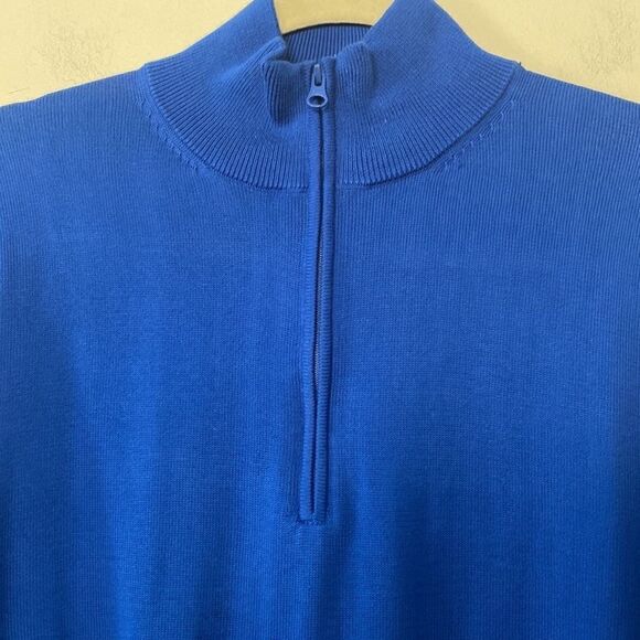 Paul Frederick Supima Cotton 1/4 Zip Sweater M - Picture 2 of 7